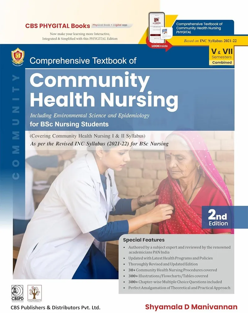 Comprehensive Textbook Of Community Health Nursing for BSc Nursing Students | 2nd Edition | Shyamala D Manivannan | CBS