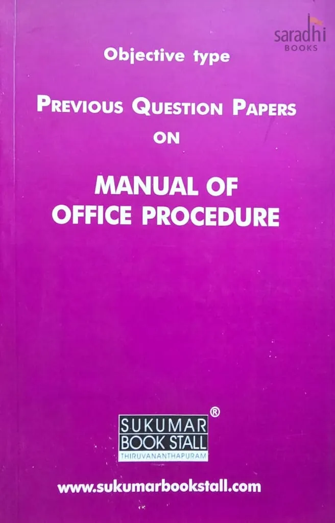 Manual of Office Procedure | Previous Question Papers | Objective | MOP Previous Question Papers
