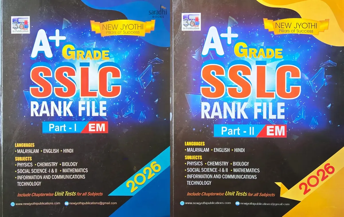 New Jyothi SSLC Class 10 Rank File Part 1 & 2 Combo 2026 | SCERT Syllabus | English Medium (EM) | New Jyothi Class 10 RF Part - 1 & 2 EM